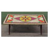 Mid Century Modern Pebble Mosaic Coffee Table