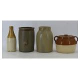 Assorted Stoneware Crocks and Jar