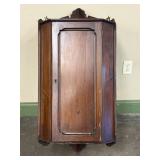 Walnut Finish Corner Cabinet