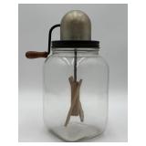 Glass Jar Butter Churn