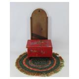 Shoeshine Box, Slicer & Braided Rug