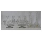 Clear Glass Candlesticks