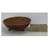 Woodcraftery Footed Wooden Bowl