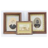 Walnut Shadow Box Frames With Portraits