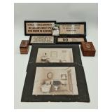 Historical Ephemera and Wooden Boxes