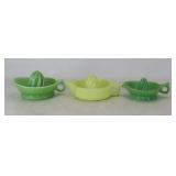 Uranium Glass Citrus Juicers