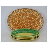 Corn Dishes and Serving Platter