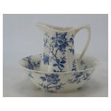 Alfred Meakin Rosa Pitcher and Basin