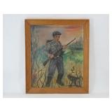 Civil War Confederate Soldier Oil Painting
