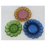 Colored Glass Deviled Egg Platters
