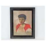 Signed Portrait Painting of Woman