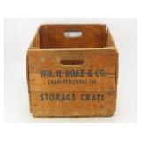 Wm. H. Boaz & Co. Wooden Storage Crate