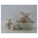 Brown Transferware Wash Set