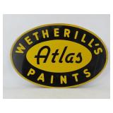 Wetherill's Atlas Paints Porcelain Sign
