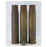 Brass Artillery Shell Casings and Training Grenade