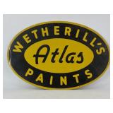Wetherill's Atlas Paints Porcelain Sign