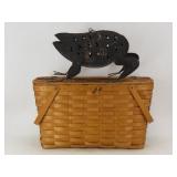 Splint Picnic Basket & Frog Candle Lantern