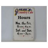 Joanne's Country Cafe Advertising Sign