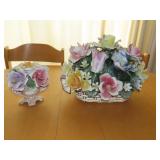 Capodimonte Style Porcelain Flowers