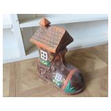 Figural Boot House Cookie Jar