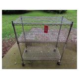 Chrome Wire Shelving Cart