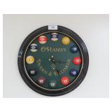 O'Hanlys Tavern And Billiards Wall Clock