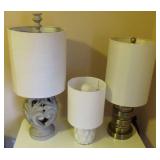 Table Lamps, Group Of Three