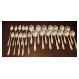 Repousse Silver Plated Spoons