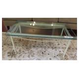 Glass Top Metal Coffee Table