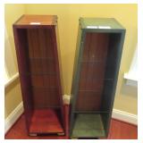 Pair Painted Display Shelves