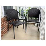 Outdoor Wicker Chairs & Side Table