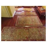 Floral Area Rugs And Runner Ensemble