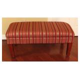 Striped Upholstered Storage Bench