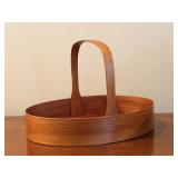 Signed Oval Wood Basket