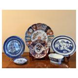 Imari And Blue And White Porcelain