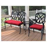 Metal Patio Seating & Side Table