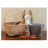 Decorative Angel, Baskets & Tinware
