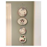 Blue Ridge Hand Painted Plates & Rack