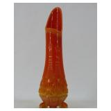 'Bittersweet' Orange Swung Glass Vase