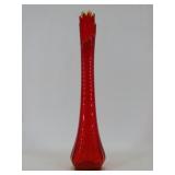 Amberina Swung Glass Vase