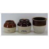 Brown/White Banded Stoneware