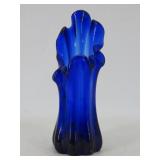 Cobalt Swung Glass Vase