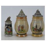 German Lift Top Beer Steins