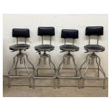 Craftsman Adjustable Shop Stools, Set Of Four