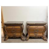 Michael Amini AICO Eden Nightstands, Pair