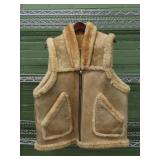 Tan Sheepskin Shearling Vest