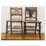 Cane Seat Side Chairs, Pair
