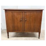 Veneered Walnut Two Door Cupboard