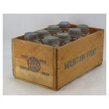 Clear Mason Jars & Crate