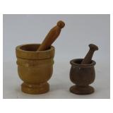 Wooden Mortar & Pestles
